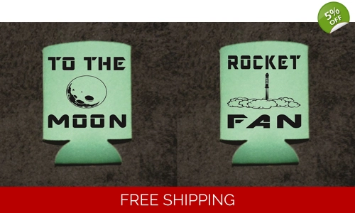 NEW Rocket Fan to the Moon Beer Koozie More items listed for sale great gift